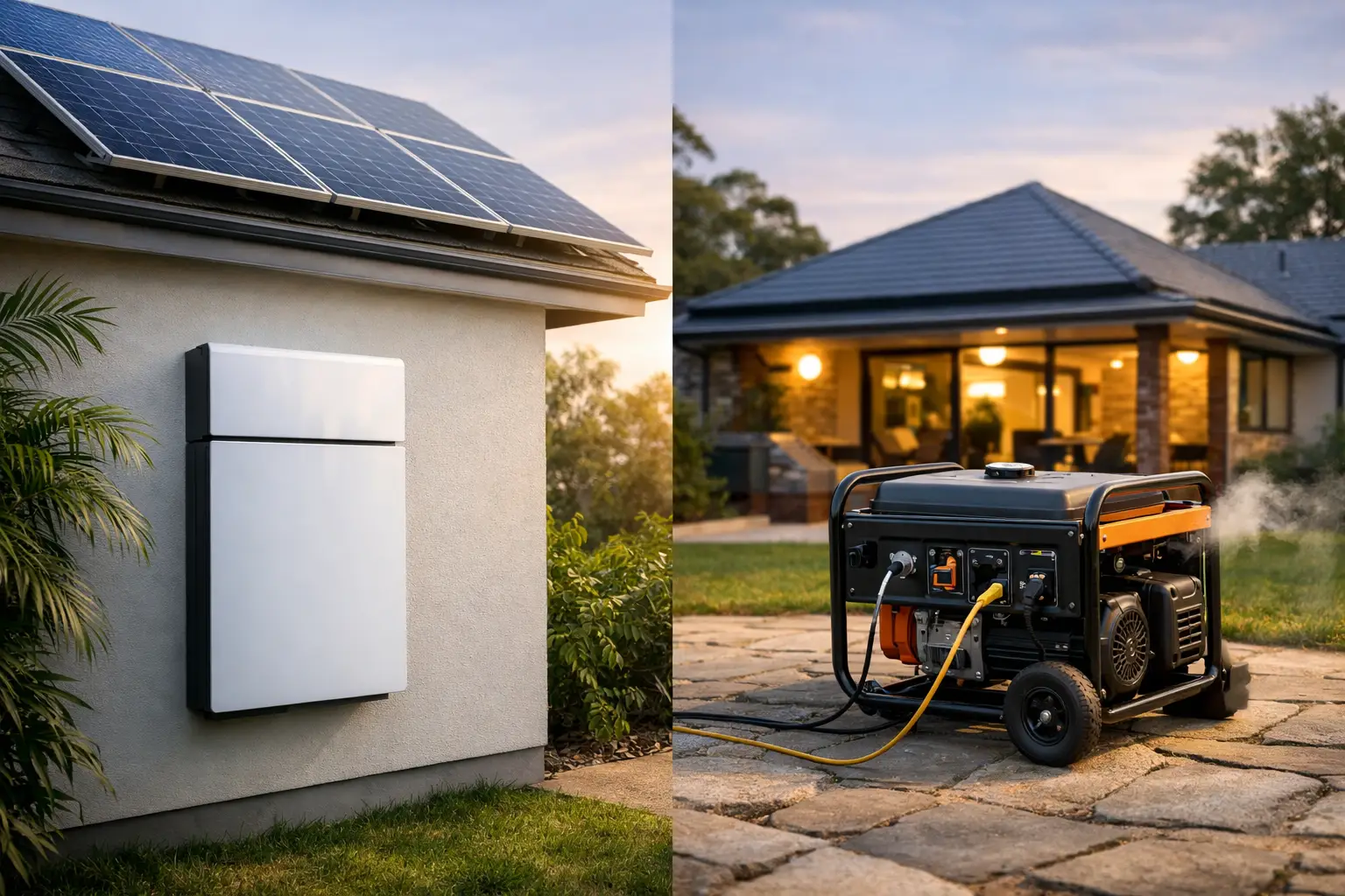 Solar Battery vs Generator for Australian Homes